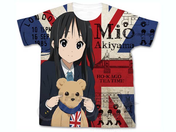 秋山澪 フルグラフィック T シャツ ホワイト L