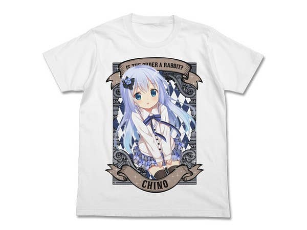 ご注文はうさぎですか?: チノ フルカラーTシャツ/WHITE-S