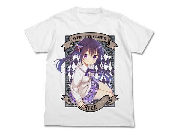 ご注文はうさぎですか?: リゼ フルカラーTシャツ/WHITE-S