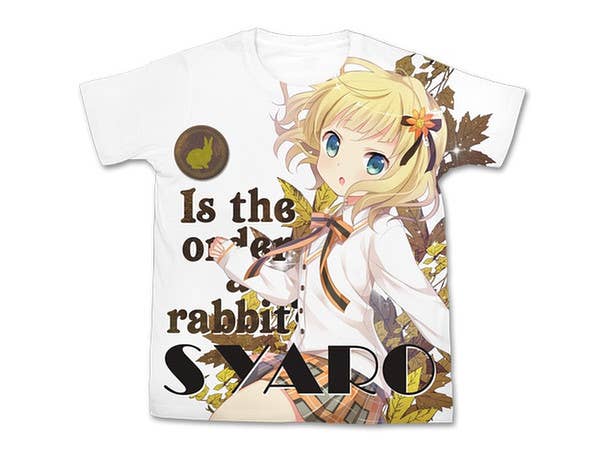 ご注文はうさぎですか?? シャロ フルグラフィックTシャツ ホワイト M