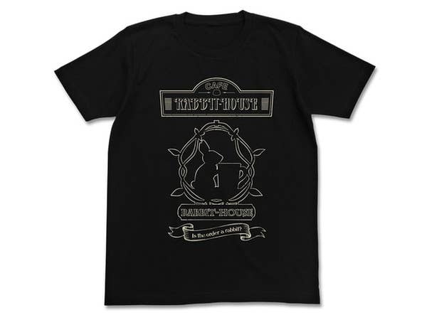 ご注文はうさぎですか? ラビットハウスTシャツ ブラック XL