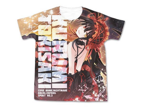 デート・ア・ライブ 原作版 時崎狂三フルグラフィックTシャツ ホワイト L