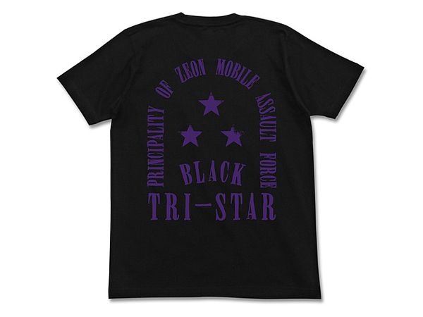 機動戦士ガンダム: BLACK TRI-STAR Tシャツ / BLACK-XL