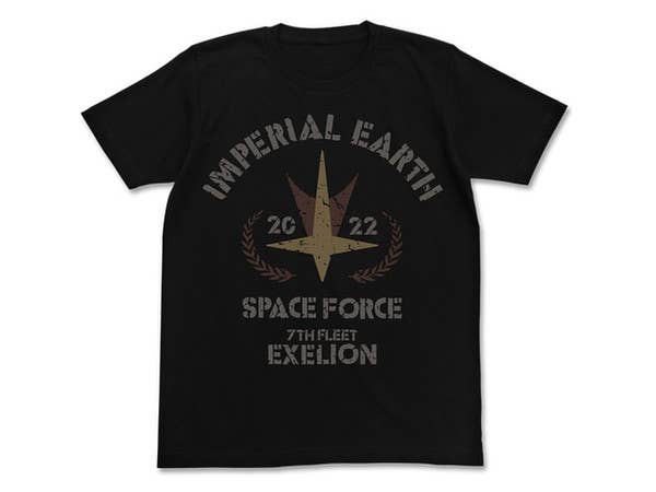 トップをねらえ!: エクセリヲンデザインTシャツ/BLACK-M