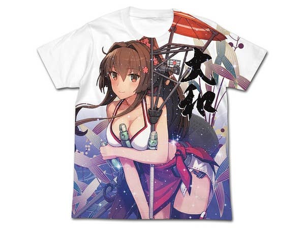 艦隊これくしょん -艦これ-: 大和 水着mode フルグラフィックTシャツ/WHITE-L