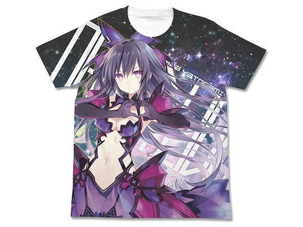 デート・ア・ライブ原作版: (反転) 夜刀神十香 フルグラフィックTシャツ/WHITE-S