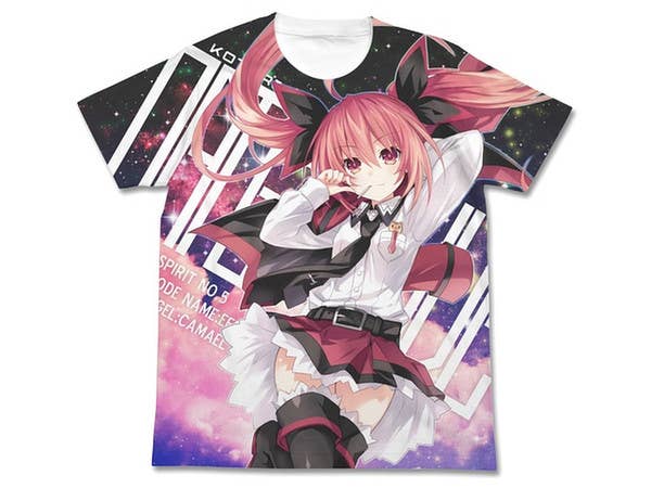 デート・ア・ライブ原作版: 五河琴里 フルグラフィックTシャツ/WHITE-L