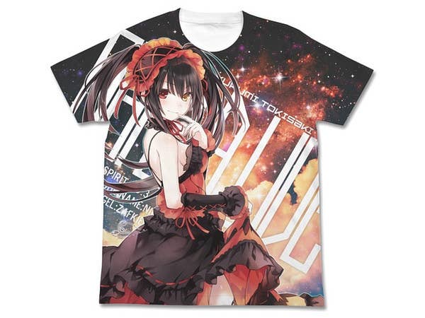 デート・ア・ライブ原作版: 時崎狂三 フルグラフィックTシャツ Ver.2/WHITE-L