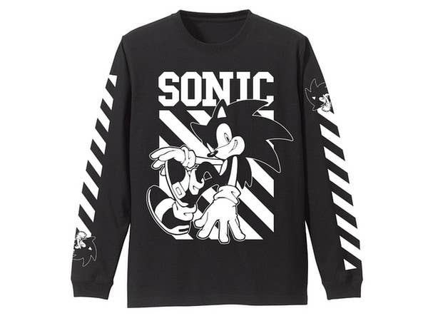ソニック・ザ・ヘッジホッグ: SONIC ロングスリーブTシャツ/BLACK-M
