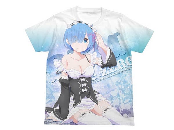 Re:ゼロから始める異世界生活: レム フルグラフィックTシャツ/WHITE-L