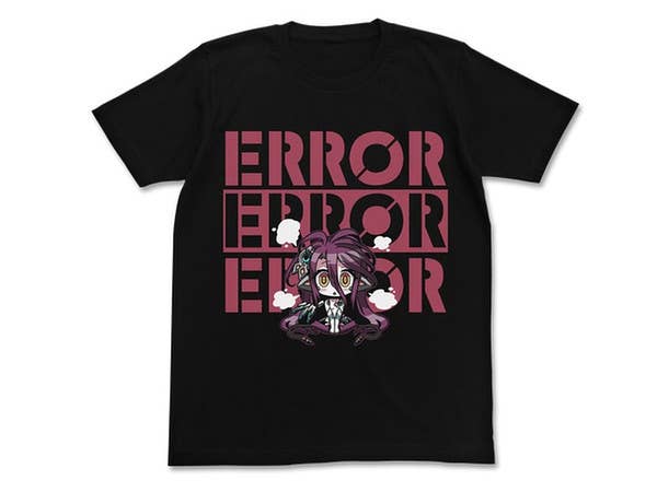 ノーゲーム・ノーライフ ゼロ: シュヴィ エラー Tシャツ/BLACK-L