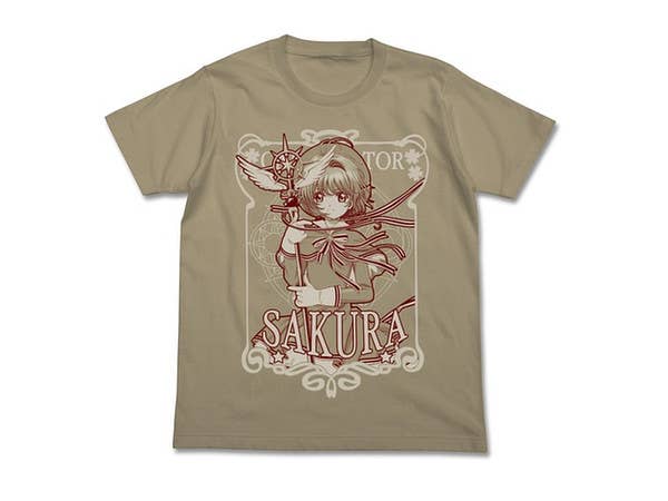 カードキャプターさくら クリアカード編:クリアカード編 さくら Tシャツ/SAND KHAKI-XL