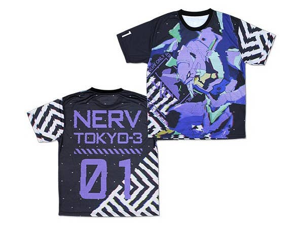 EVANGELION: エヴァ初号機 両面フルグラフィックTシャツ/S