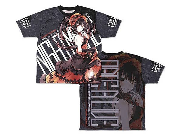 デート・ア・ライブ: 原作版 時崎狂三 両面フルグラフィックTシャツ/M