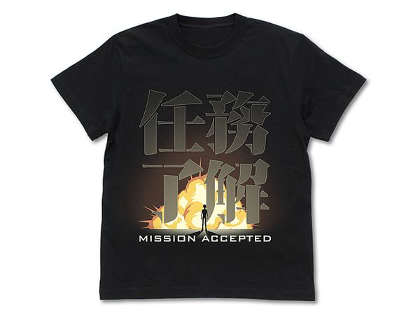 新機動戦記ガンダムW: 任務了解 Tシャツ / BLACK-L