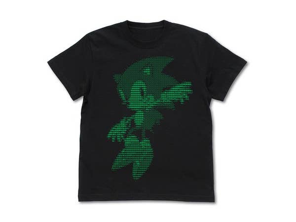 ソニック・ザ・ヘッジホッグ: ソニック アスキーアートTシャツ/BLACK-M