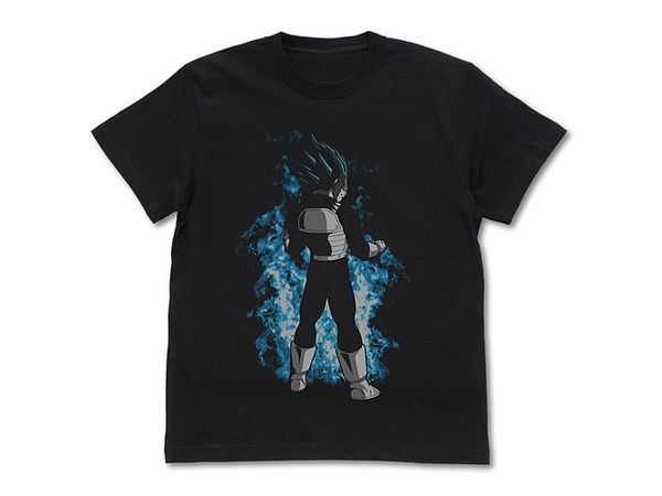ドラゴンボール超: 超サイヤ人ブルー べジータ Tシャツ / BLACK-L