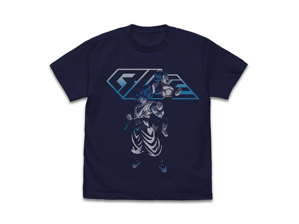 ドラゴンボール超 ブロリー: 超サイヤ人ブルー 悟空 & ベジータ Tシャツ/NAVY-L