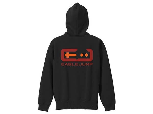 NEW GAME!!: イーグルジャンプ ジップパーカー/BLACK x RED-XL