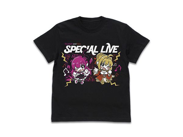 Fate/EXTELLA LINK:ネロとエリザベートのスペシャルライブ Tシャツ/BLACK-XL