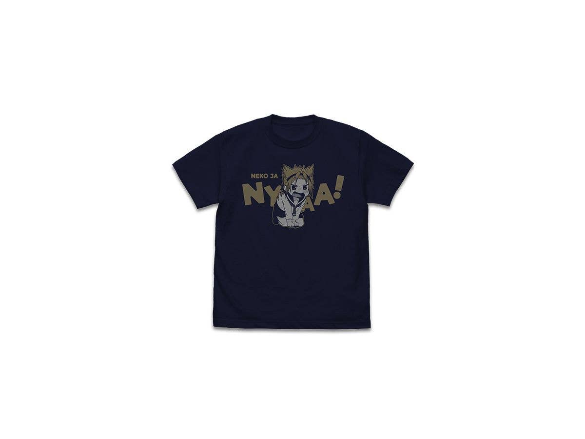 八十亀ちゃんかんさつにっき: 猫じゃにゃあ Tシャツ/NAVY-S