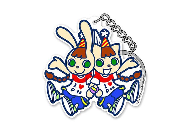 pop'n music: ミミ & ニャミ アクリルつままれキーホルダー