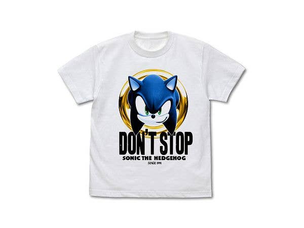 ソニック・ザ・ヘッジホッグ: DON'T STOP SONIC Tシャツ/WHITE-L