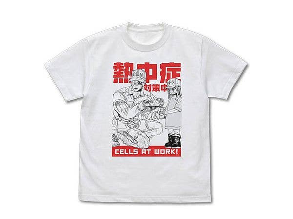はたらく細胞: 熱中症対策 Tシャツ/WHITE-XL