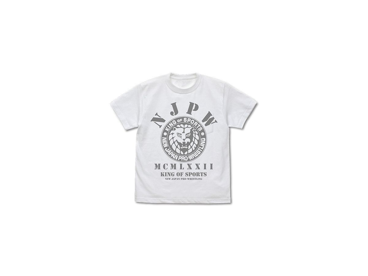 新日本プロレスリング: ライオンマーク ポケットTシャツ /WHITE-M