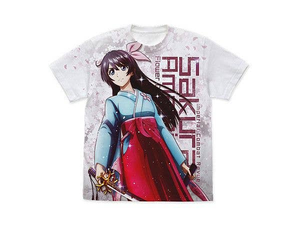 新サクラ大戦 the Animation: 天宮さくら フルグラフィックTシャツ/WHITE-M