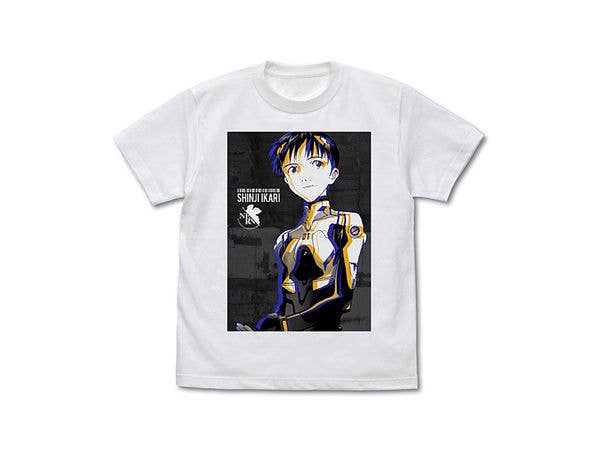 EVANGELION: 碇シンジ グラフィックTシャツ/WHITE-L
