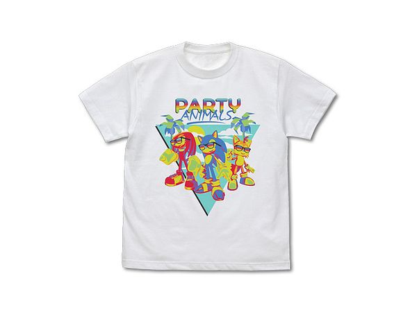 ソニック: PARTY ANIMALS フルカラーTシャツ / WHITE-S