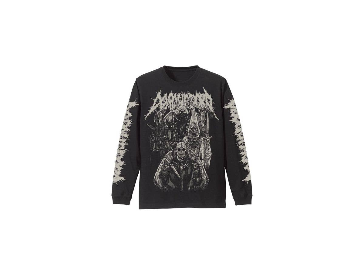 ドロヘドロ: 悪魔たちの袖リブロングスリーブTシャツ Black XL