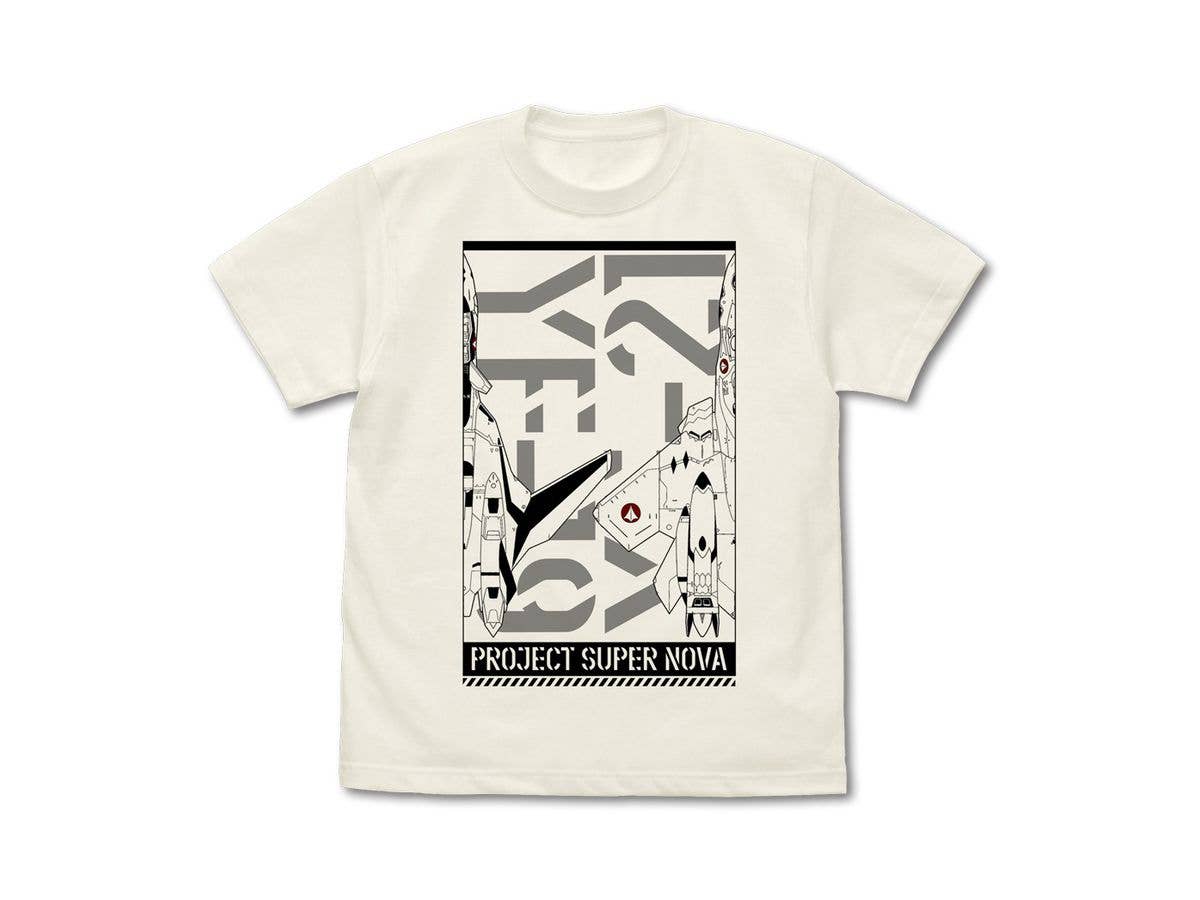 マクロスプラス: YF 19 YF 21 Tシャツ VANILLA WHITE L