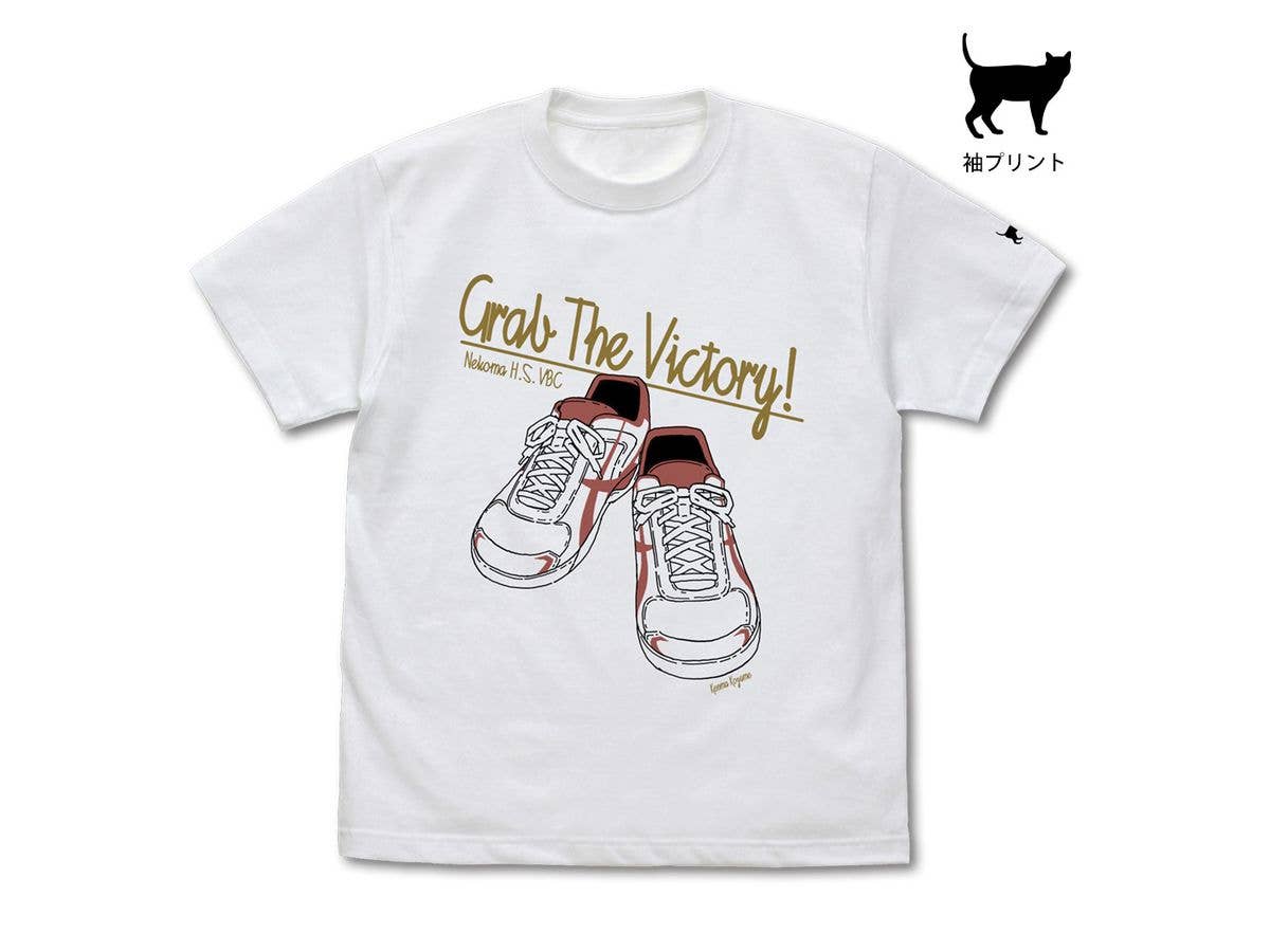 ハイキュー!!: 孤爪研磨シューズ Tシャツ White XL