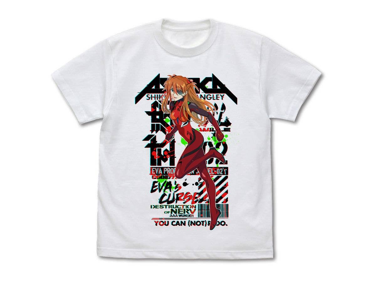 EVANGELION: 式波 アスカ ラングレー フルカラーTシャツ / WHITE-XL