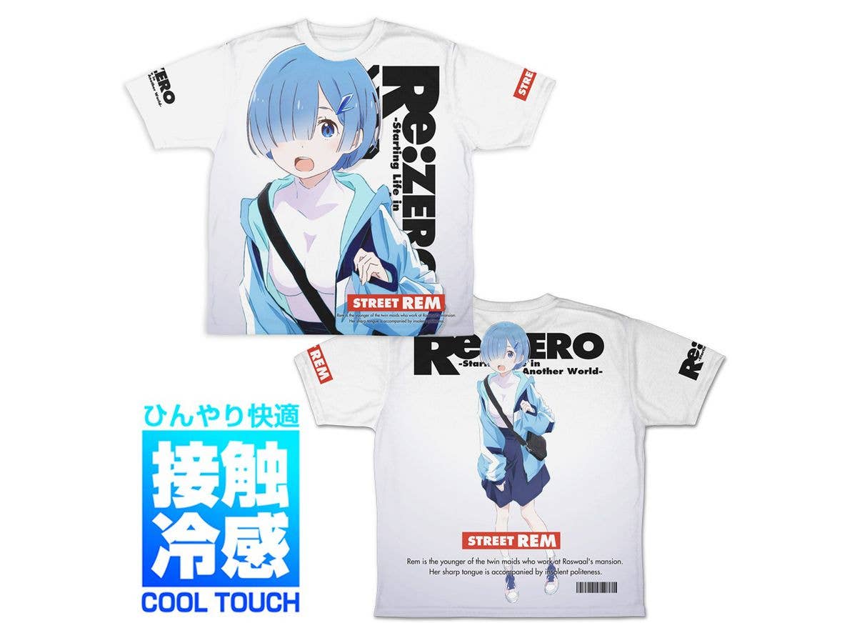 Re:ゼロ: レム 冷感両面フルグラフィックTシャツ ストリートファッションVer. L