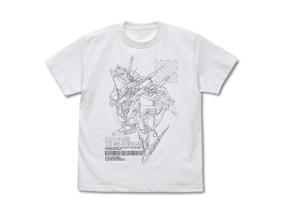 機動戦士ガンダム 閃光のハサウェイ: クスィーガンダム Tシャツ / WHITE-XL