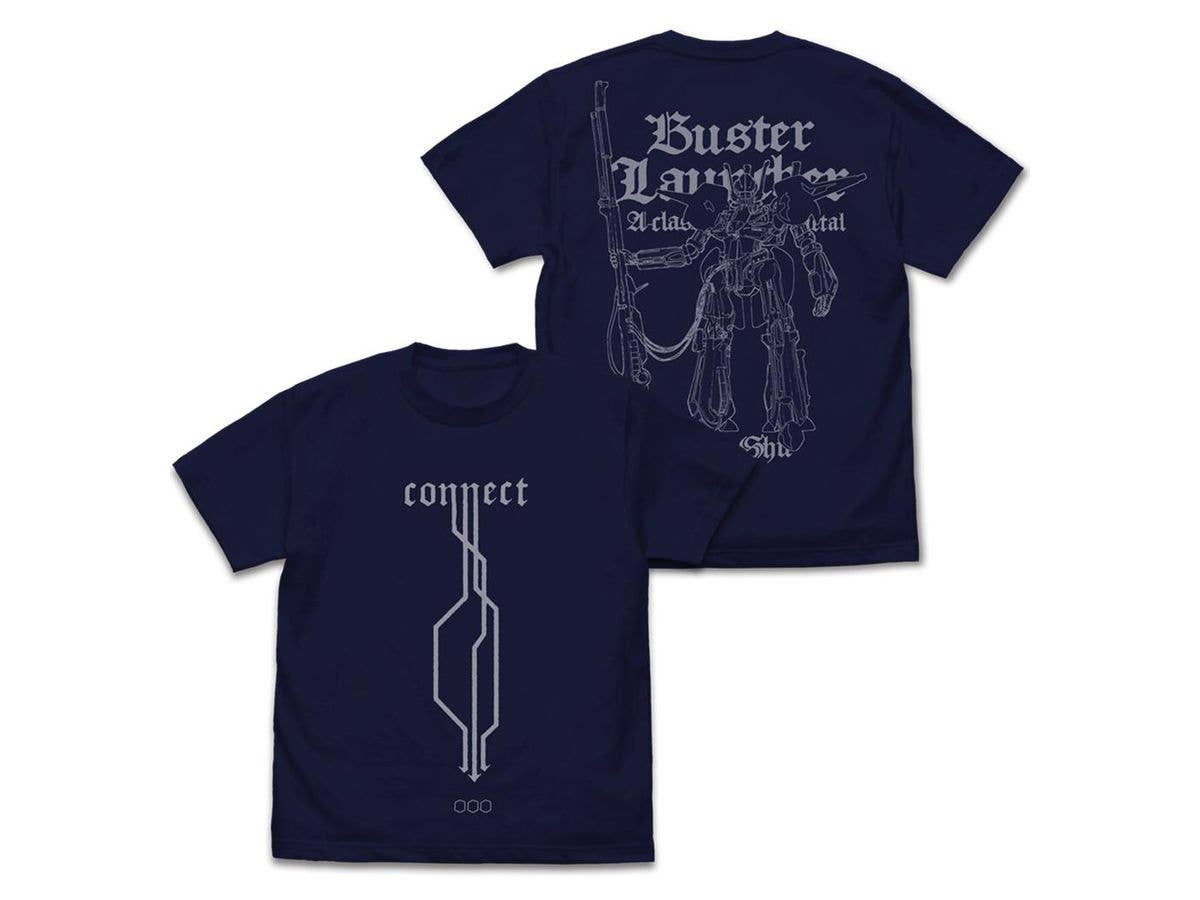 重戦機エルガイム バッシュ Tシャツ Navy L