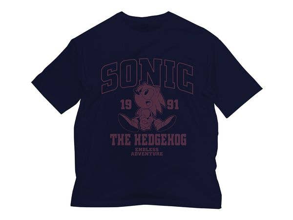 ソニック・ザ・ヘッジホッグ: クラシックソニック ビッグシルエットTシャツ Navy XL