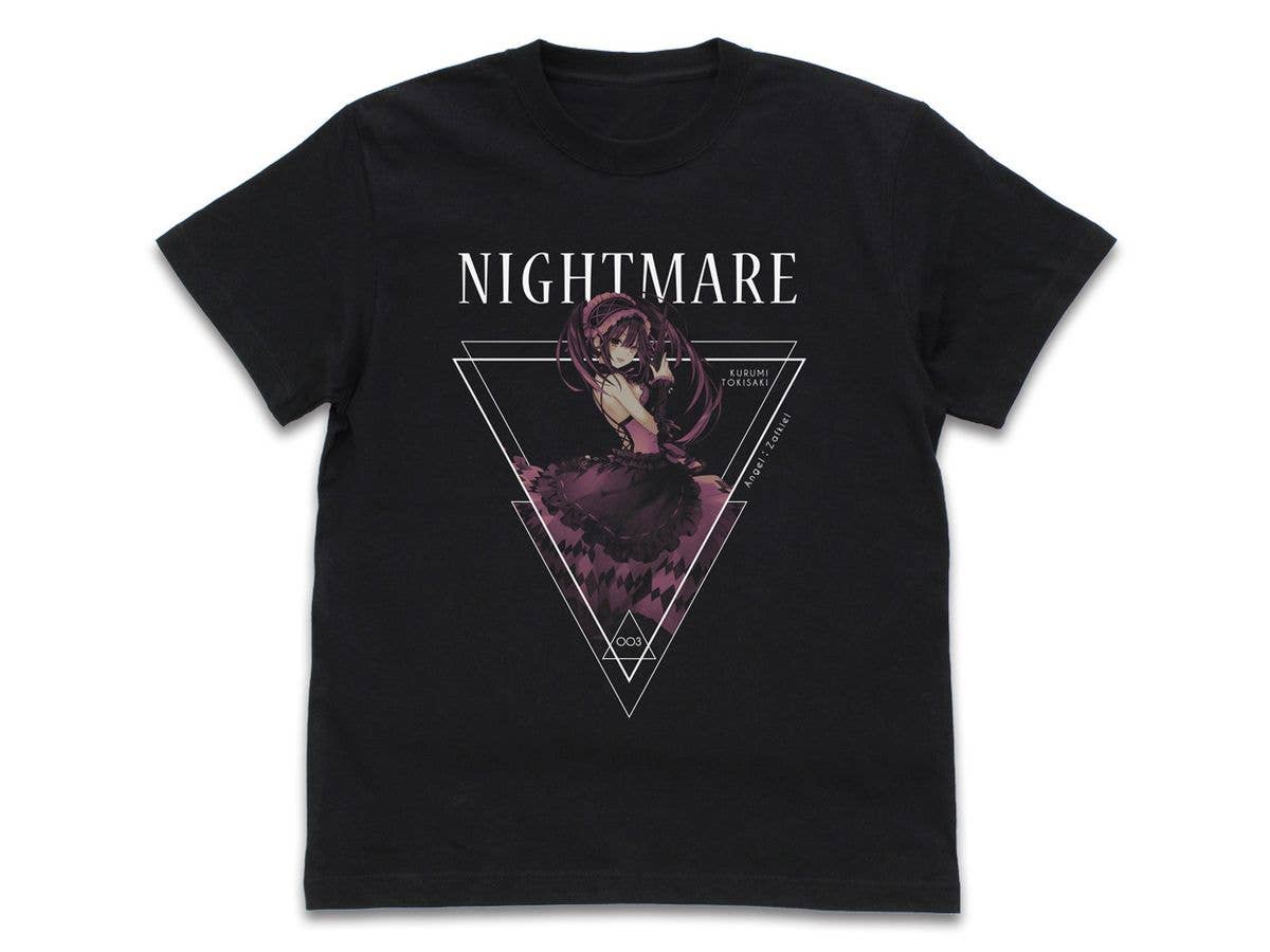 デート・ア・ライブ: 原作版 ナイトメア 崎狂三 Tシャツ / BLACK-L