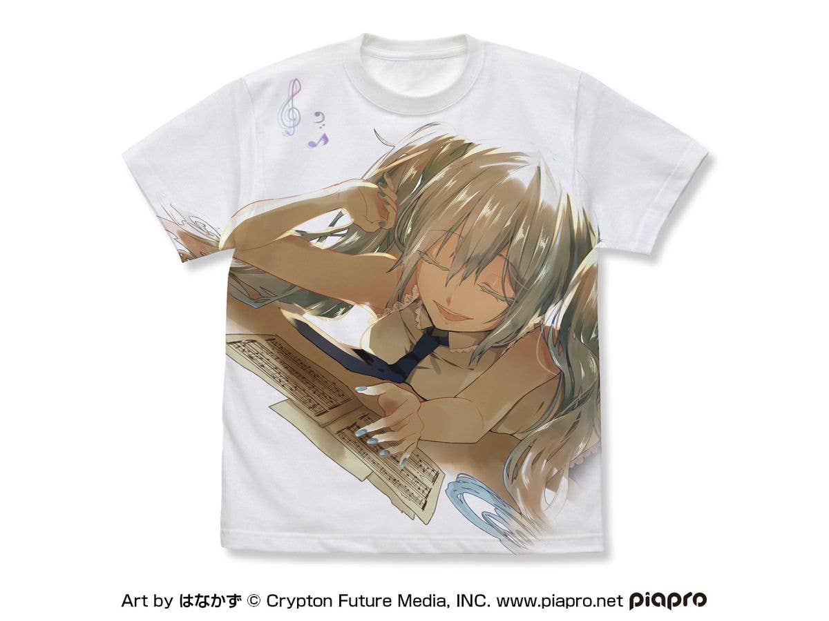 初音ミク フルグラフィックTシャツ はなかず Ver. / WHITE-XL