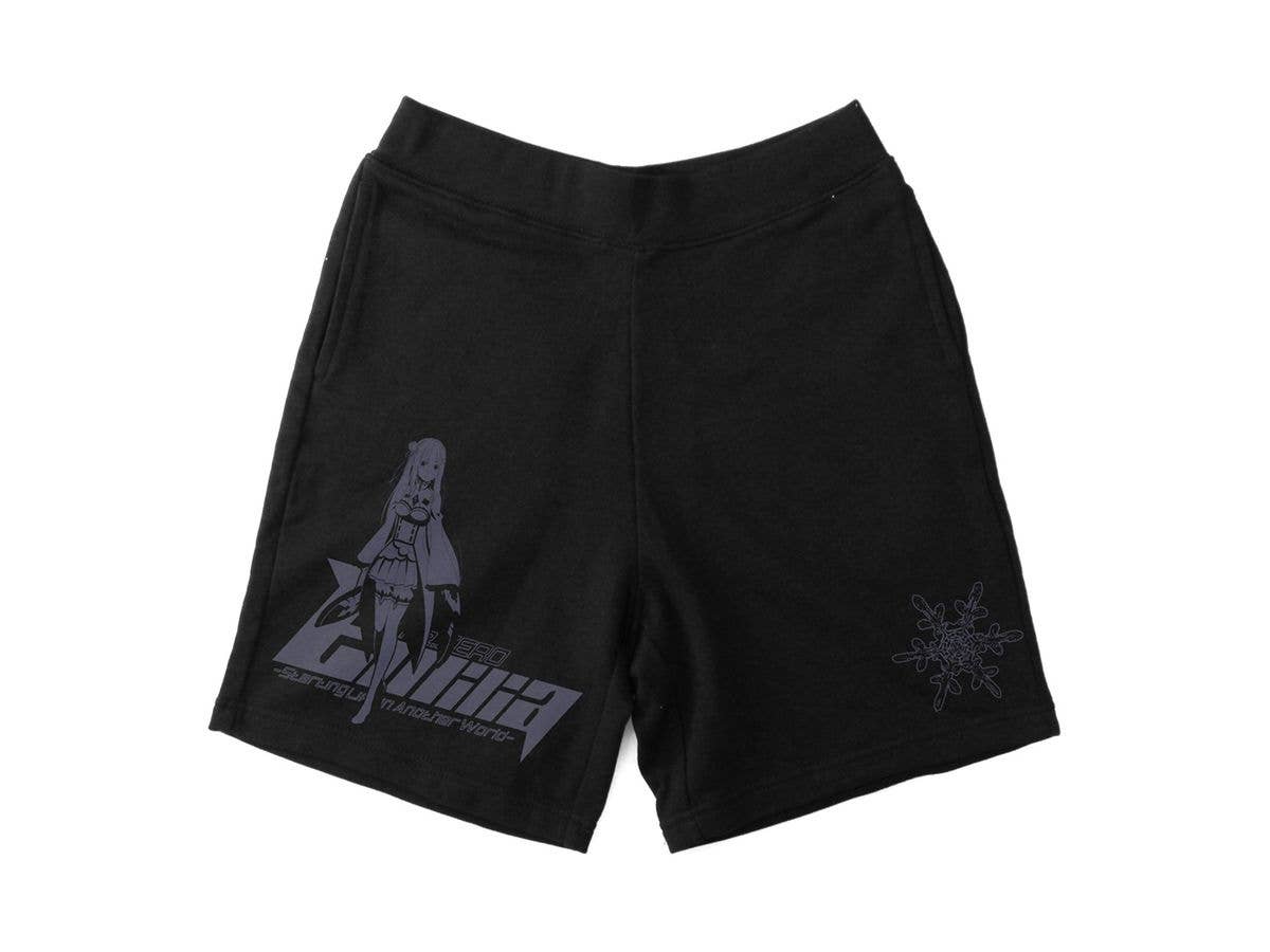 Re:ゼロから始める異世界生活: エミリア スウェットハーフパンツ BLACK L