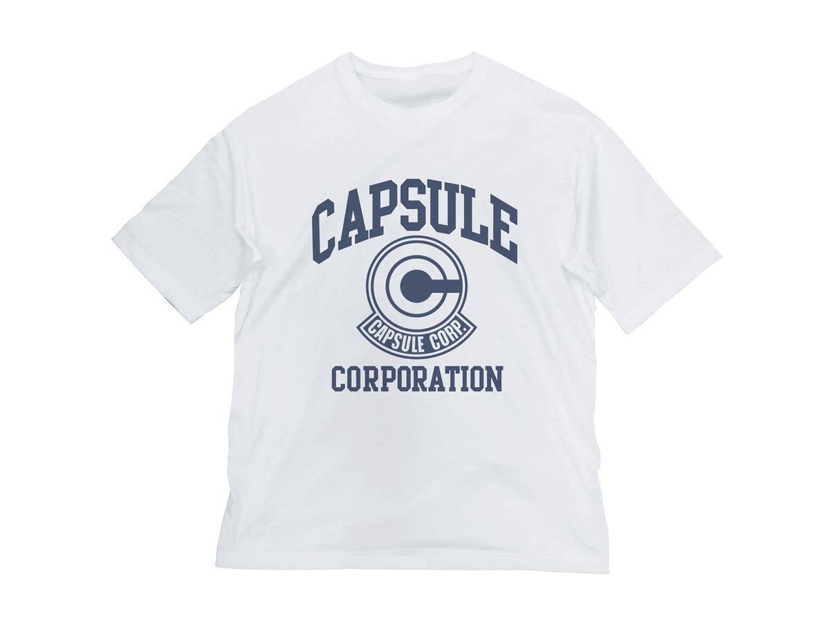 ドラゴンボール: カプセルコーポレーション ビッグシルエットTシャツ / WHITE-XL