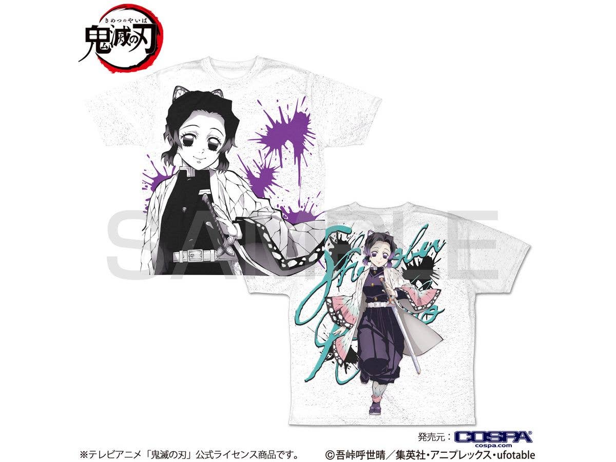 アニメ 鬼滅の刃: 胡蝶しのぶ 両面フルグラフィックTシャツ / XL