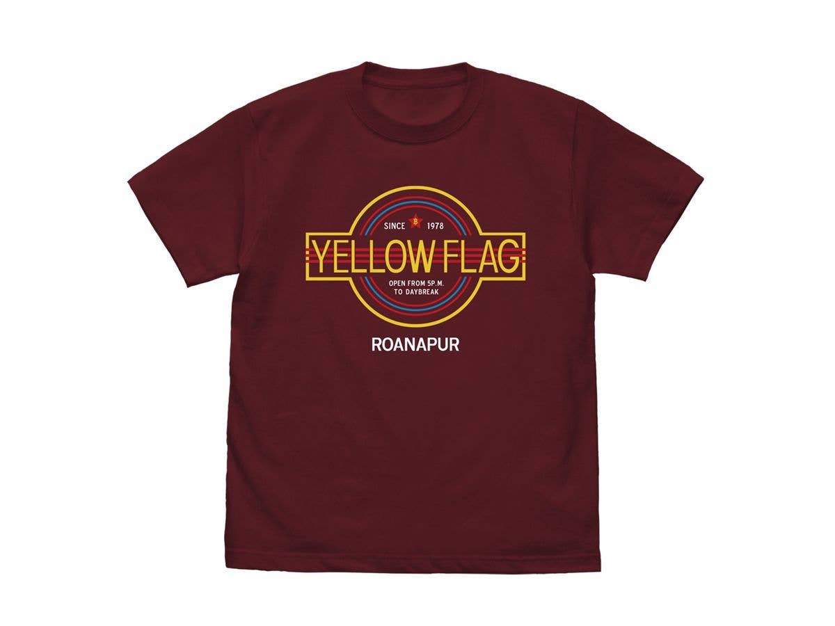 ブラック・ラグーン: イエローフラッグ Tシャツ BURGUNDY L