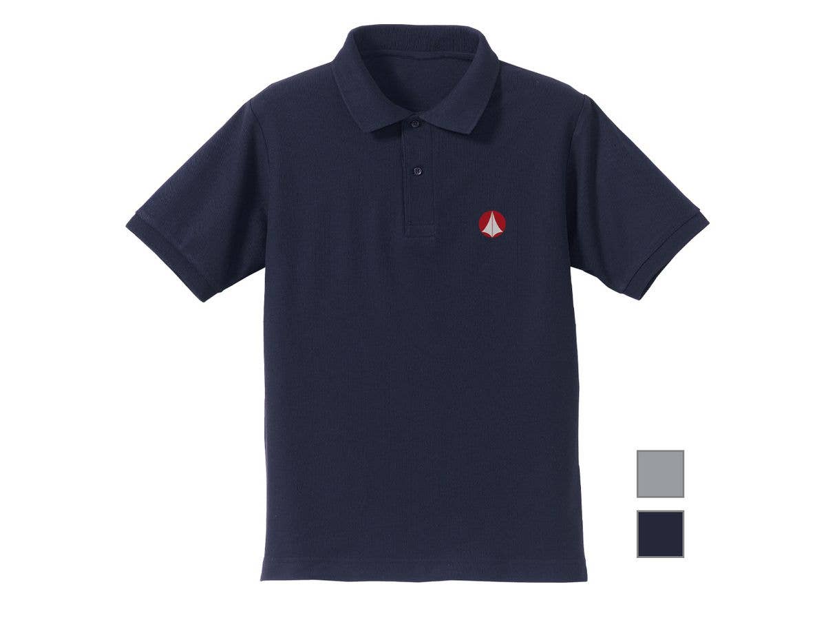 超時空要塞マクロス: 統合軍 刺繍ポロシャツ/NAVY-XL