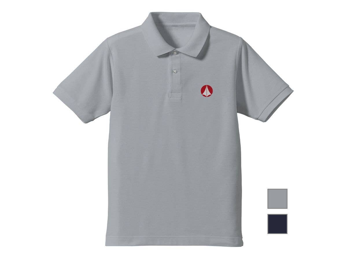 超時空要塞マクロス: 統合軍 刺繍ポロシャツ/GRAY-XL