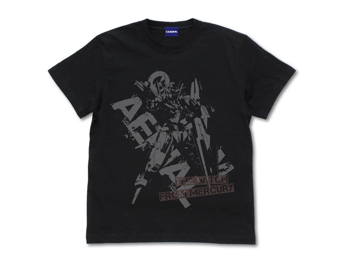 機動戦士ガンダム 水星の魔女: ガンダム・エアリアル Tシャツ / BLACK-XL