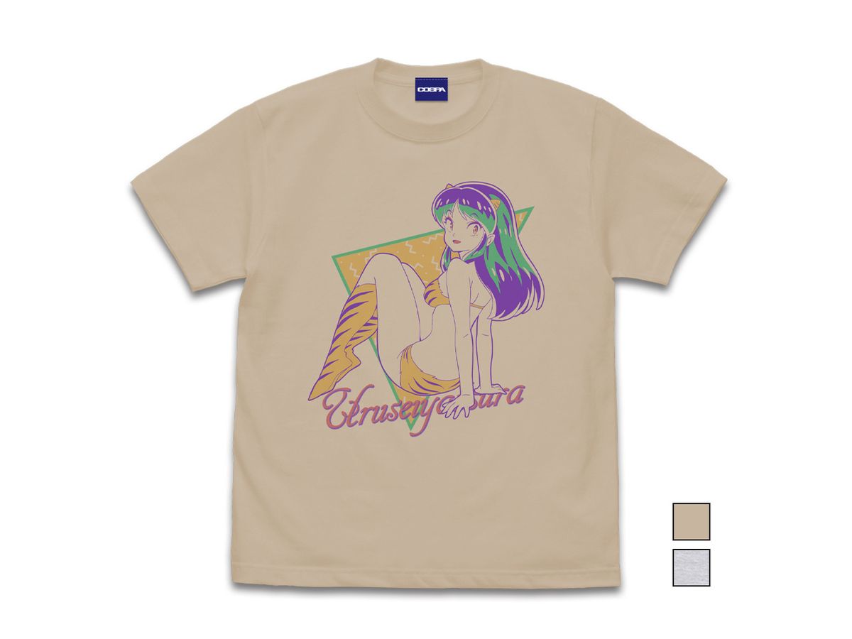 うる星やつら: ラム レトロポップ Tシャツ / LIGHT BEIGE-L